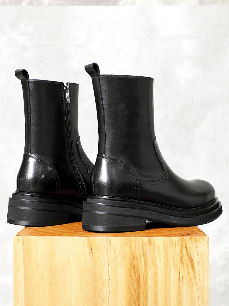 Leatherwork Designs - Sepatu Chelsea Kasual Kulit Sapi Ujung