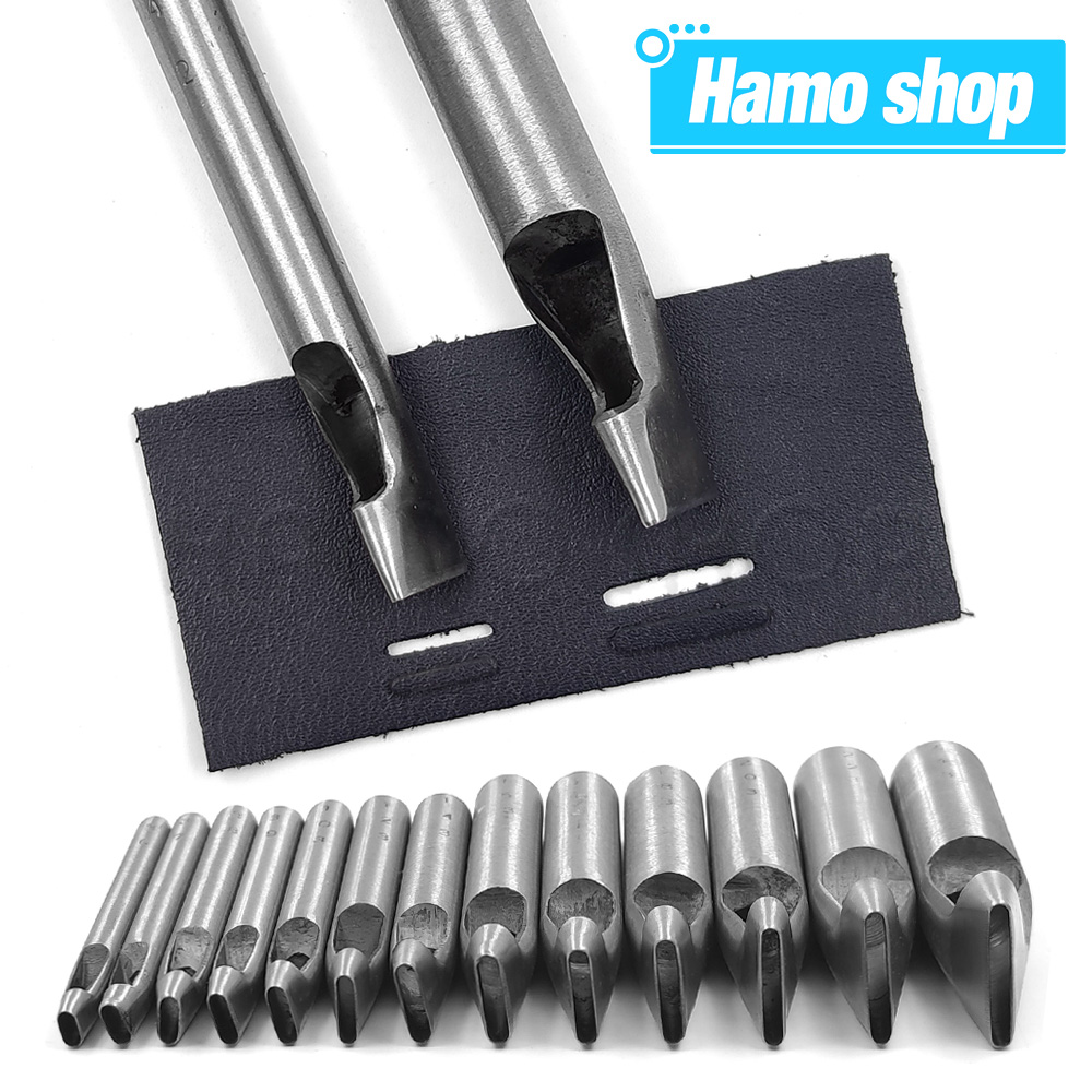 Rivet Setter Tool - Alat Pembuat Lubang Oval Kulit Lebar