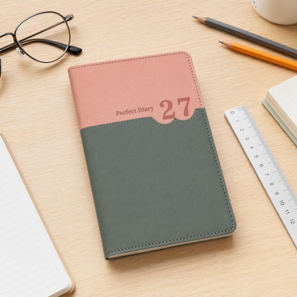 Perencana Kerja Kantor 2027, B - Leather Work Diary Covers ulasan dan harga