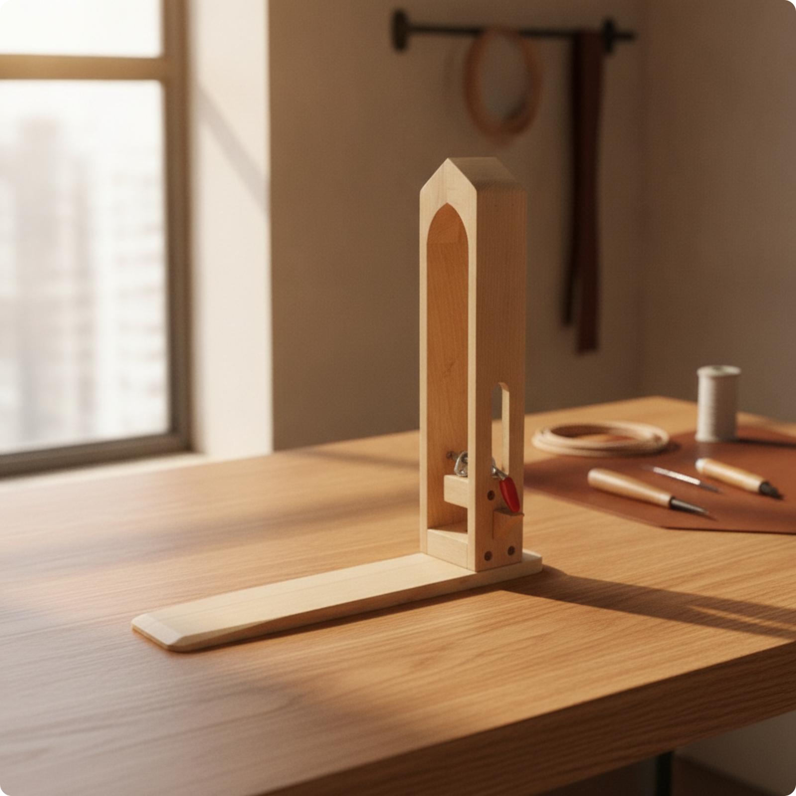 Penjepit Jahit Kulit Kayu Beec - Leatherwork Hand Press ulasan dan harga